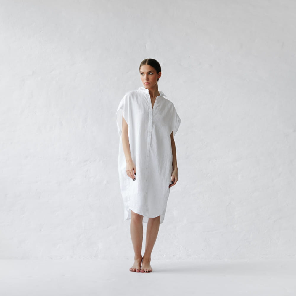 The Rei Linen Dress – White