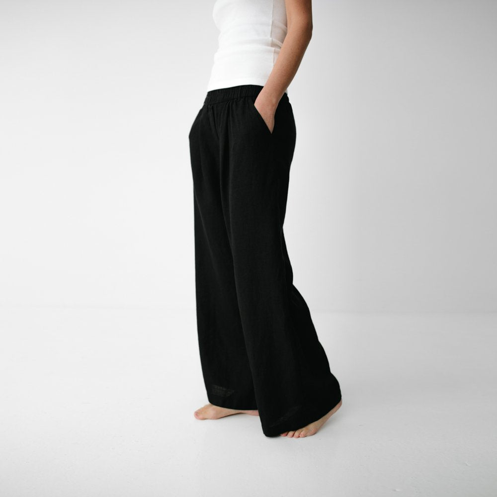 Linen Pants | Black