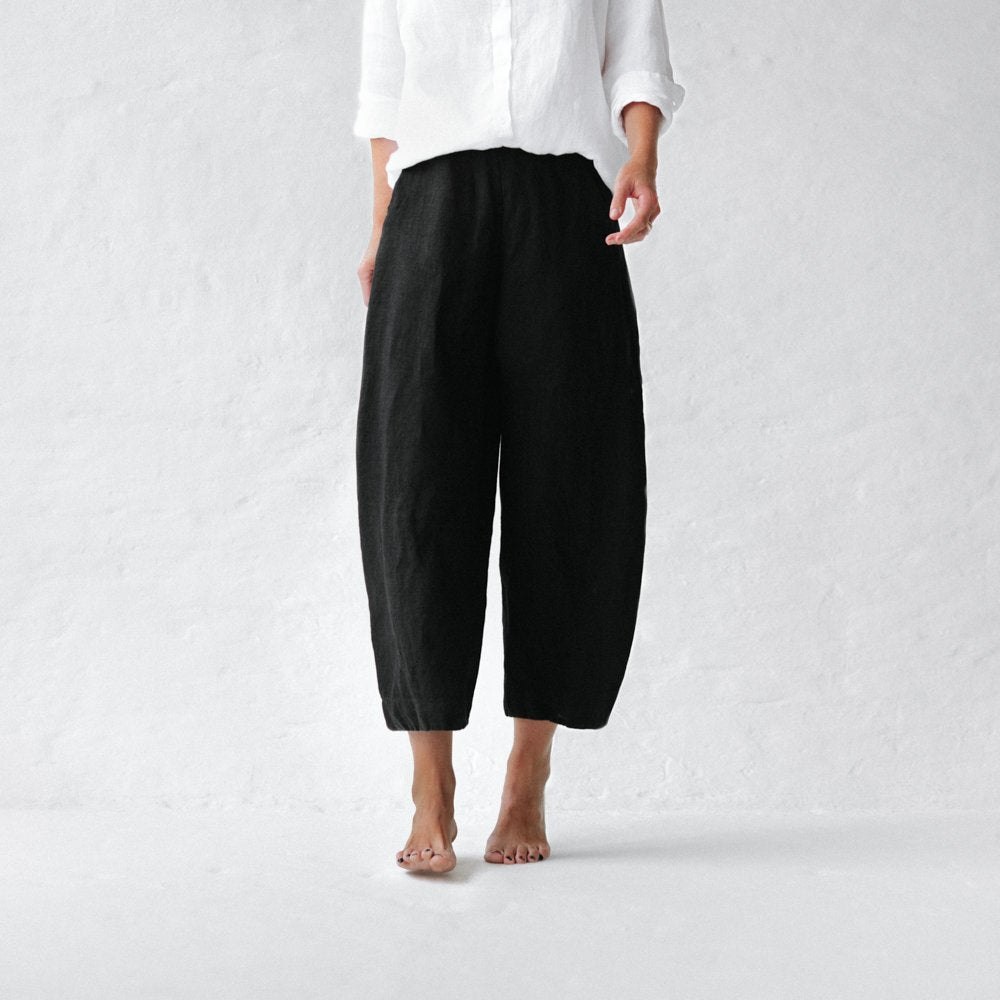 Uma Linen Pants | Black