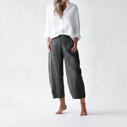 Uma Linen Pants | Grey