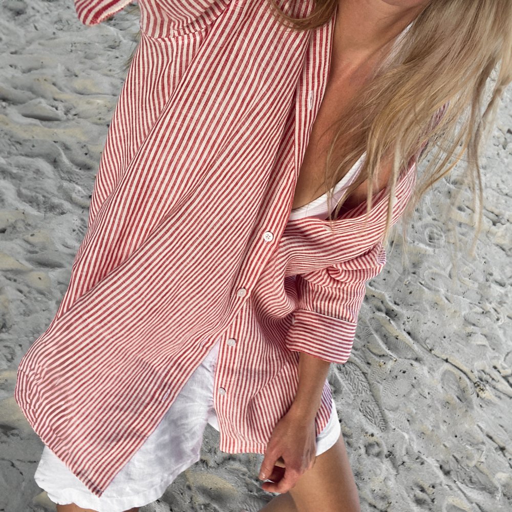 Linen Shirt | Red Stripes