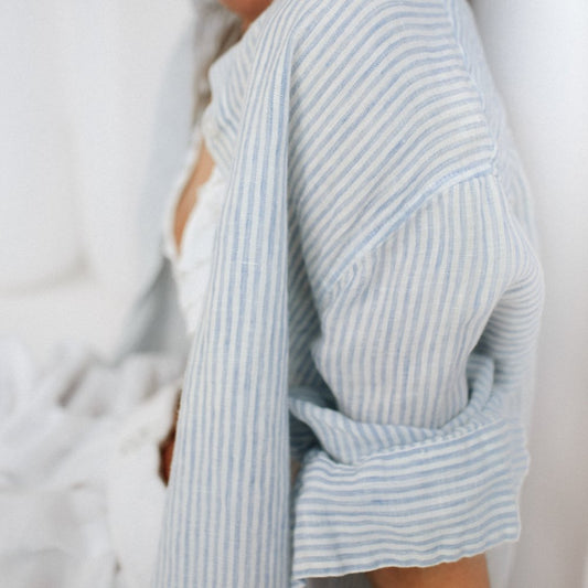 Linen Shirt | Blue Stripes