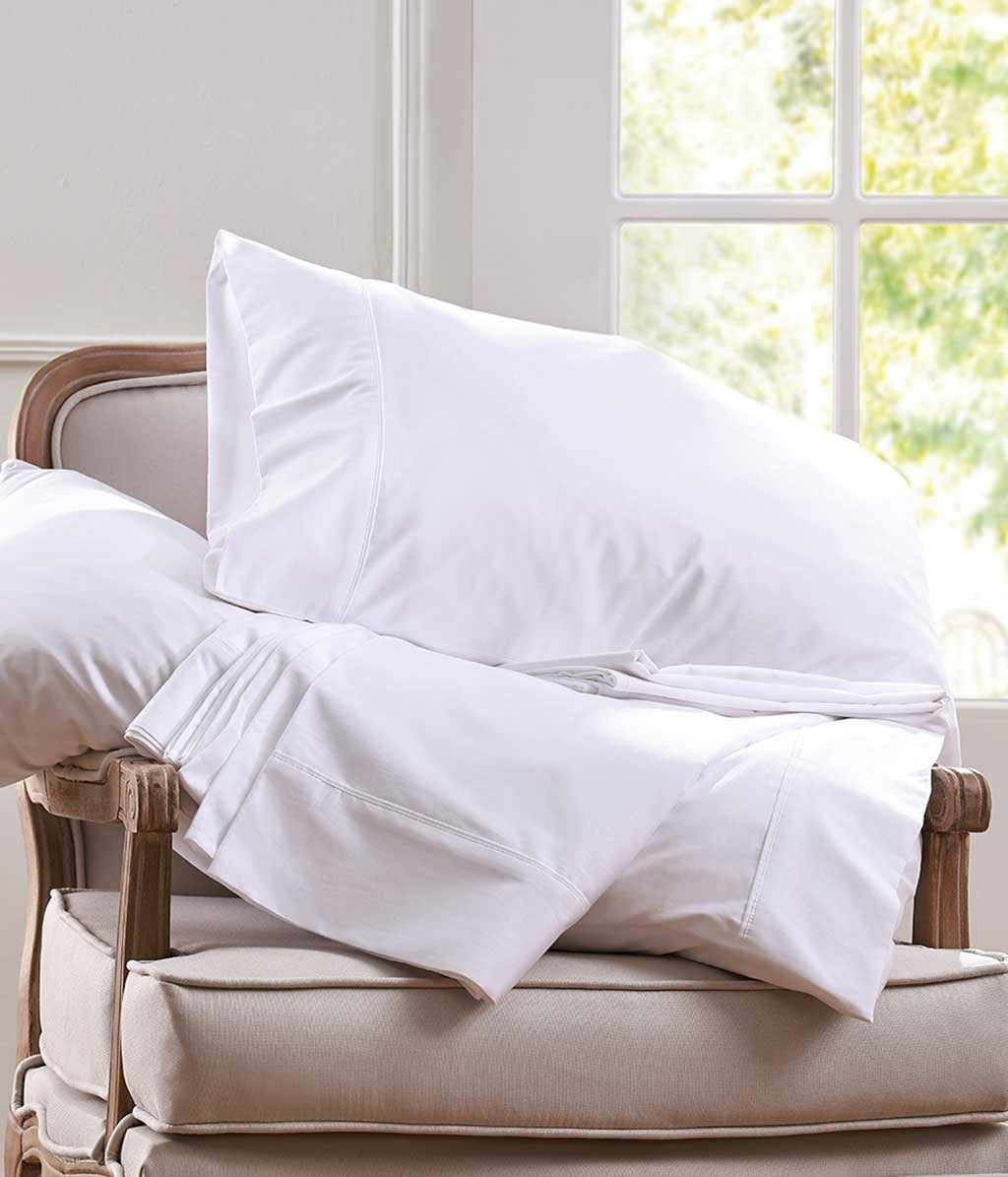 LUXURY Sateen 500TC Sheet Set | Pure White