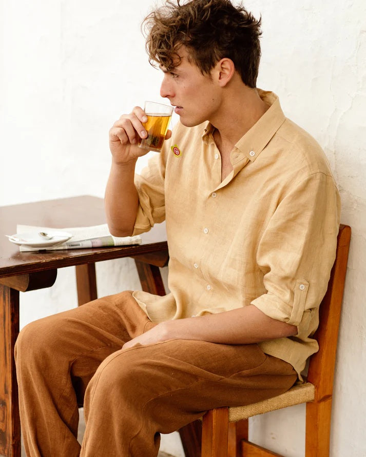Men's Linen Pants | Cinnamon