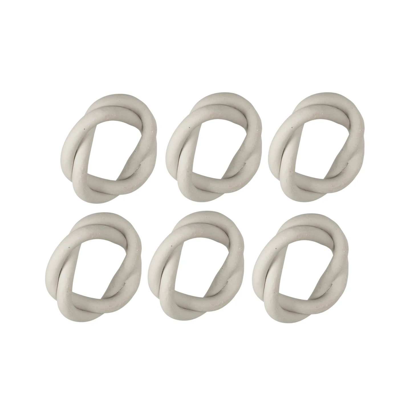 Stoneware Napkin Rings | Beige