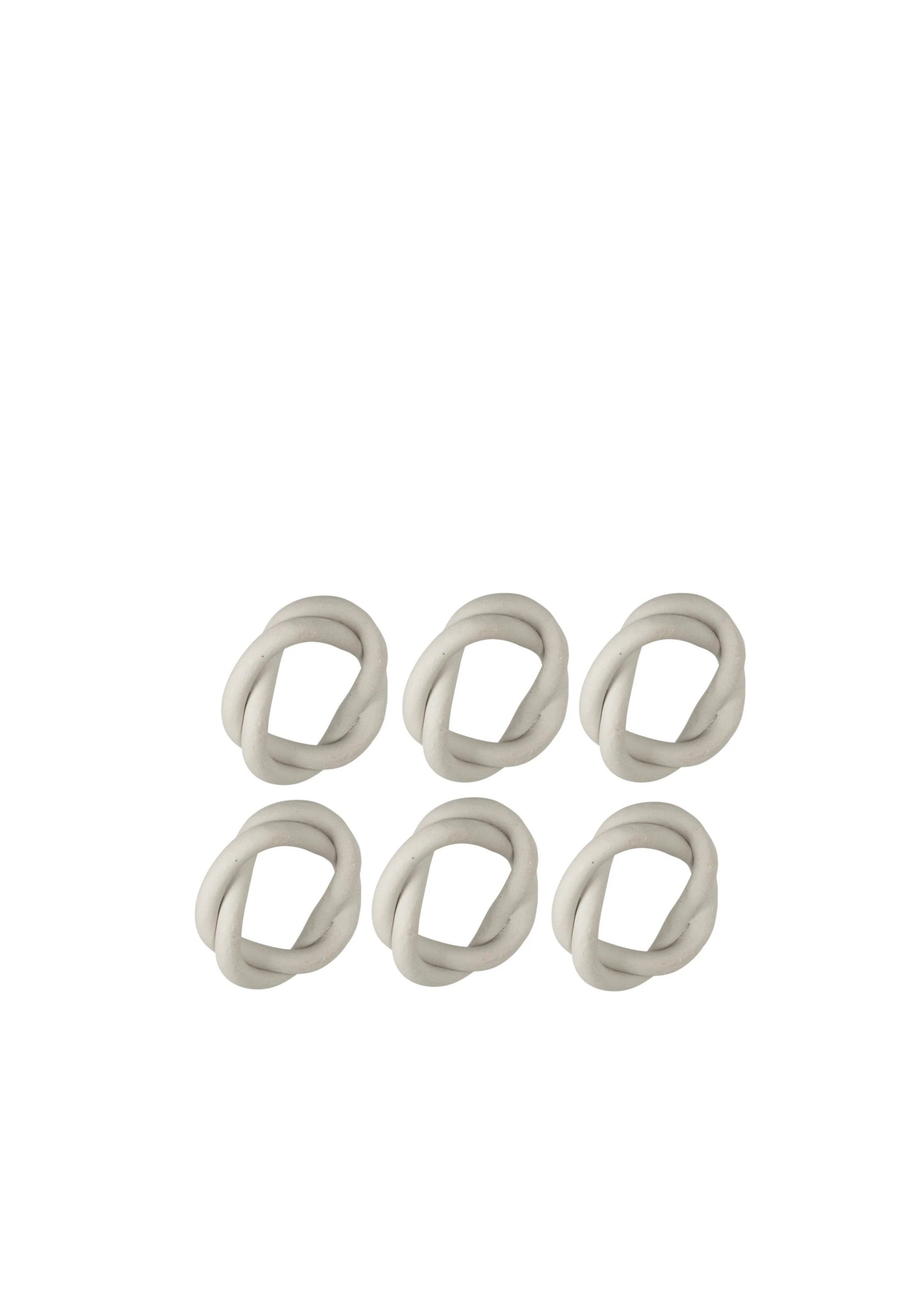 Stoneware Napkin Rings | Beige