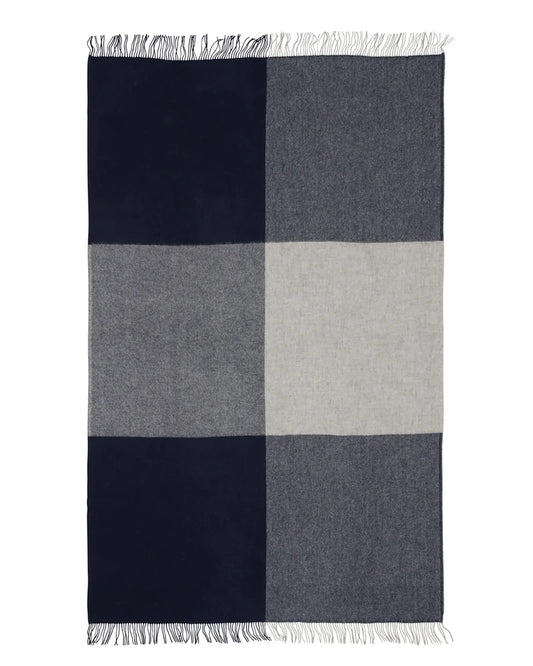 River Blanket in Navy | Wool Throw Blanket NZ