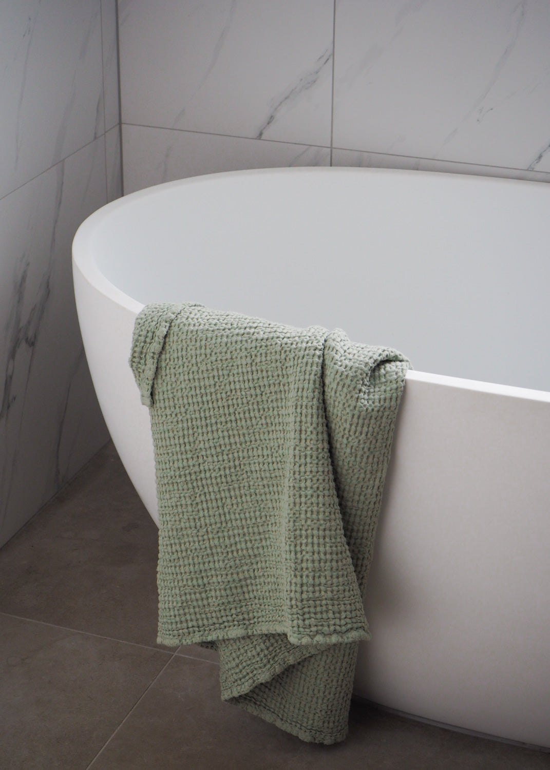 Linen Waffle Towel Set | Pistachio