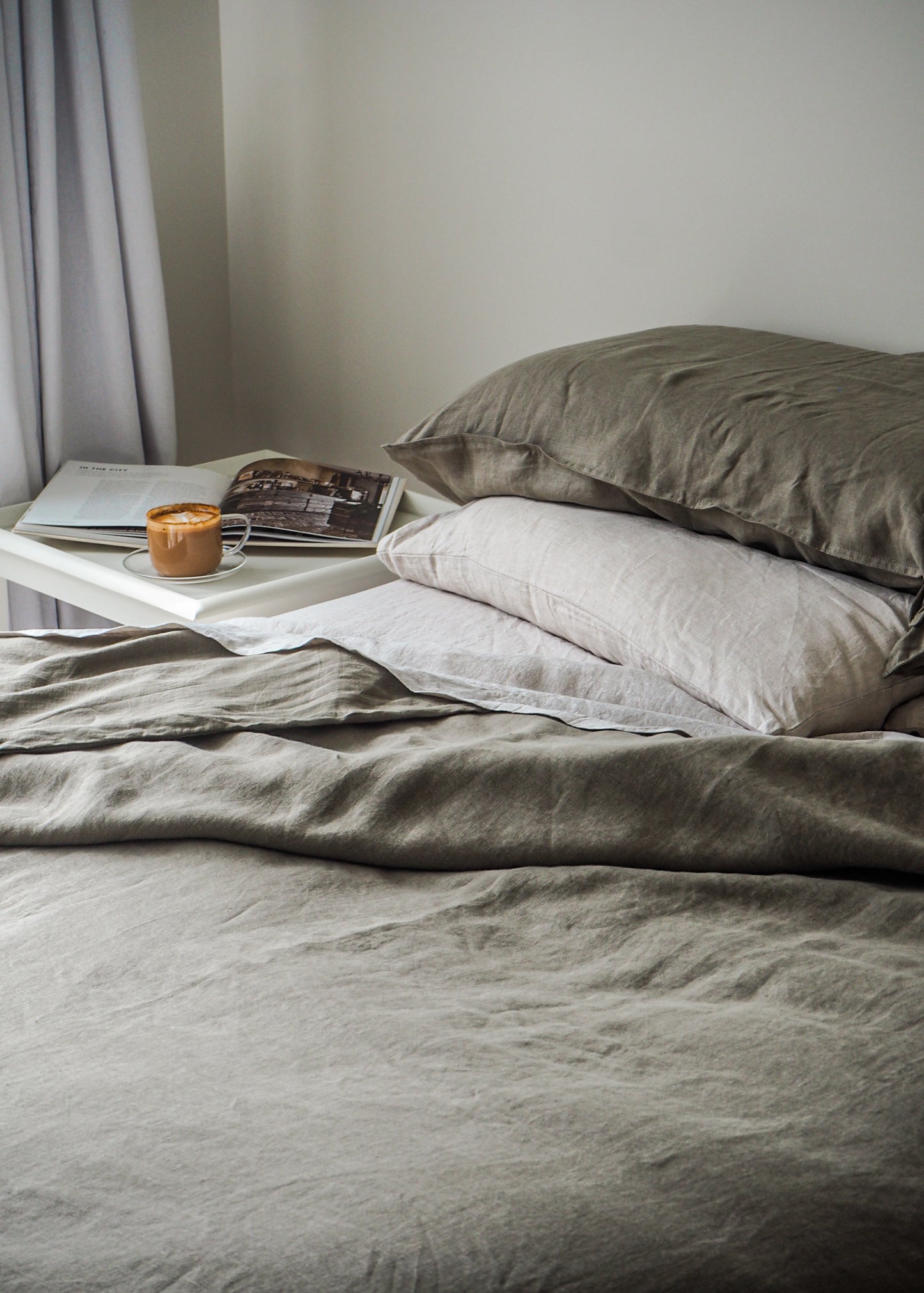 Linen Fitted Sheet | Olive