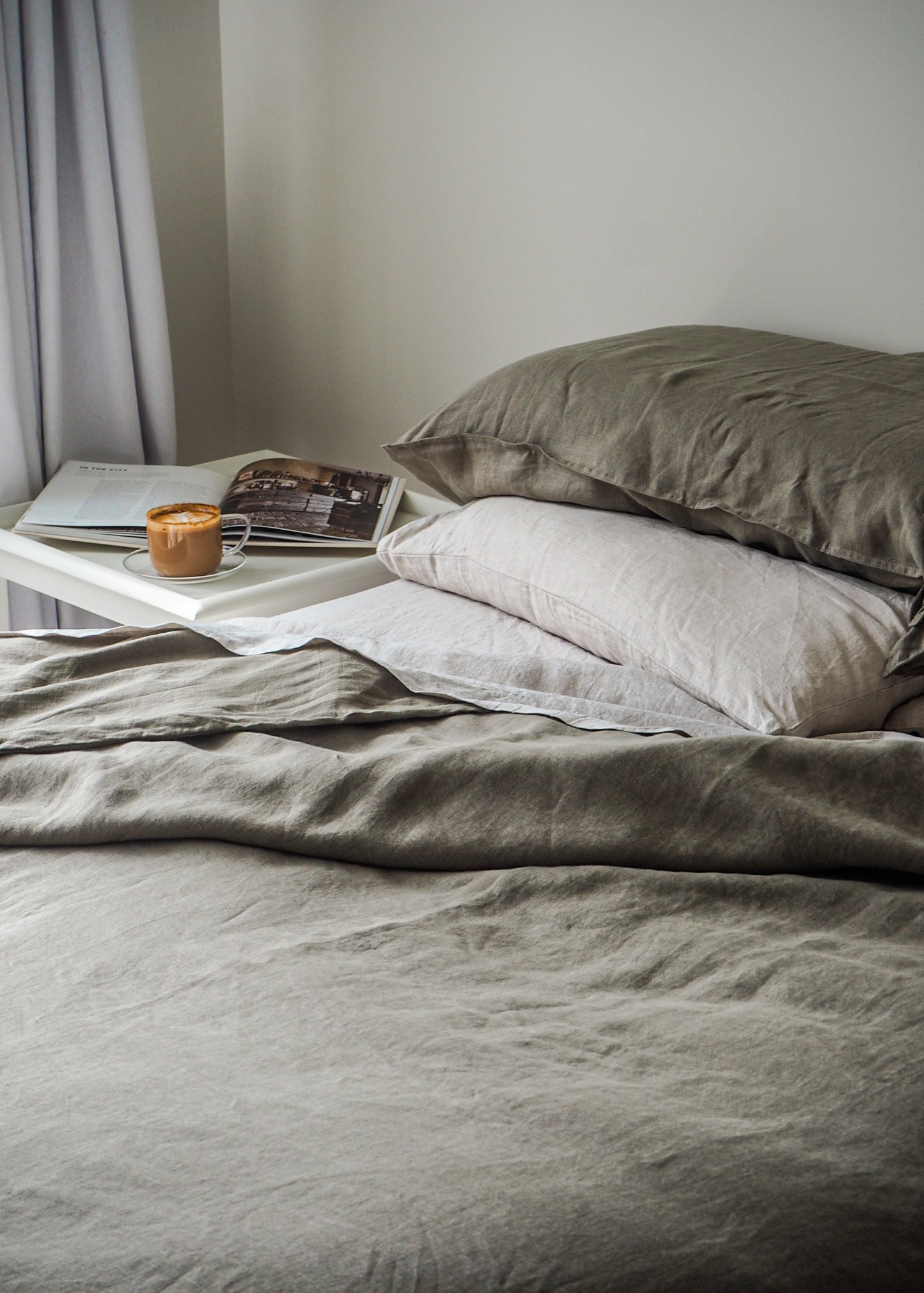 Linen Flat Sheet | Olive