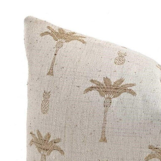 Palm tree Cushion - Natural / Gold 40x60