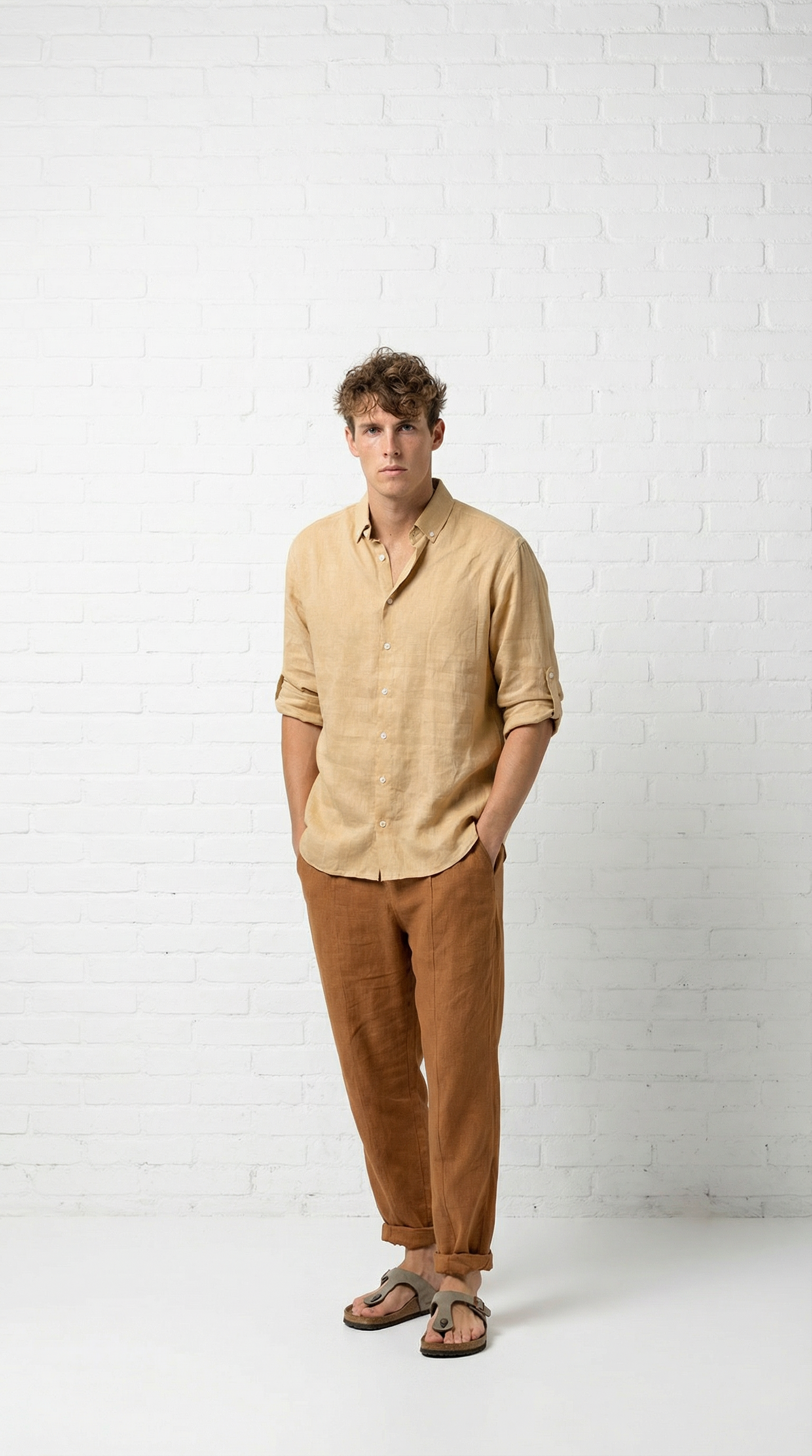 Men's Linen Pants | Cinnamon