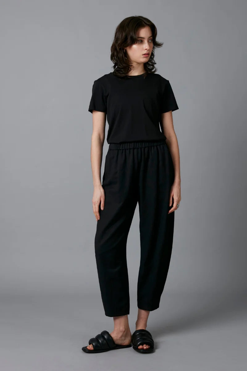 Linen Blend Pants - Black