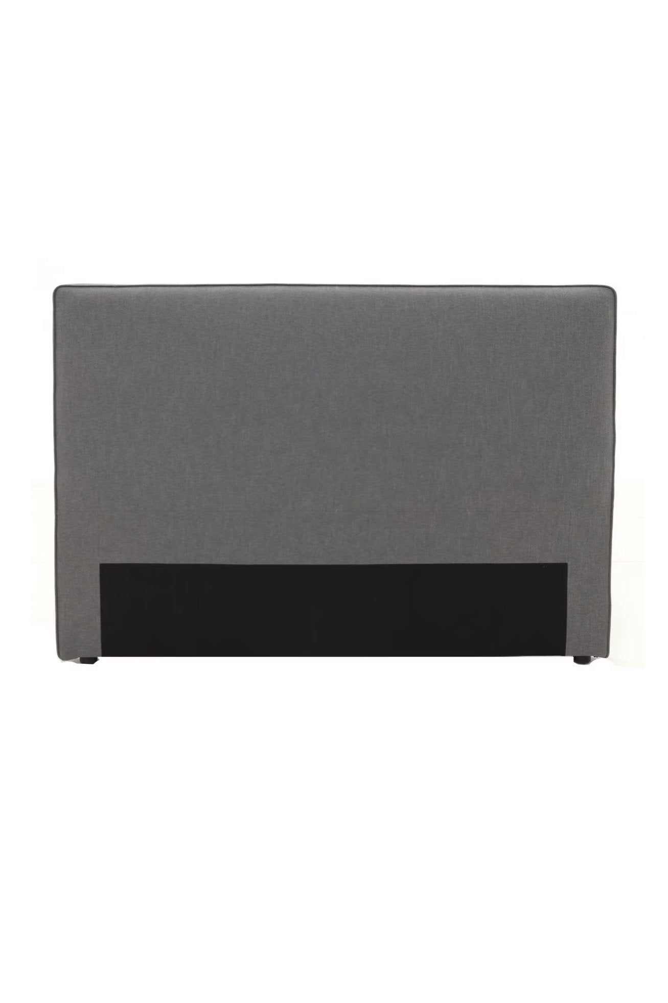 Piped Edge Headboard | Charcoal