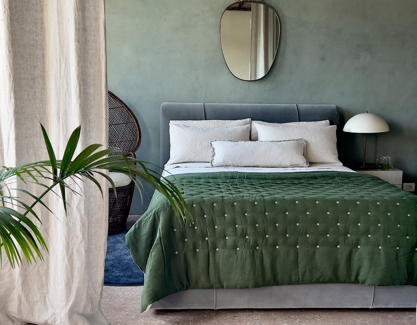 Linen Quilt | Forest | Made in Italy