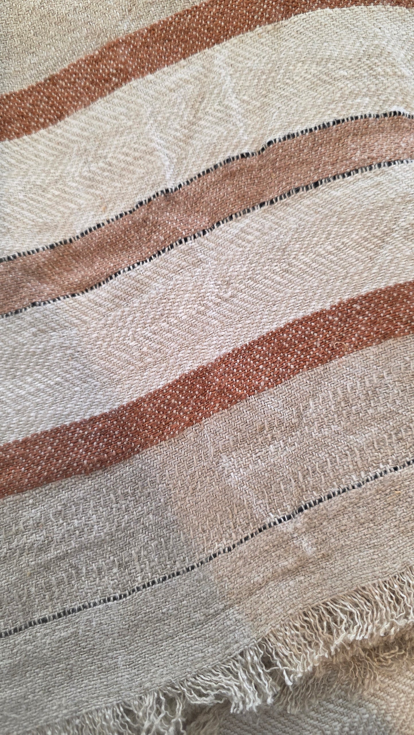 Riviera Stripe Linen Throw