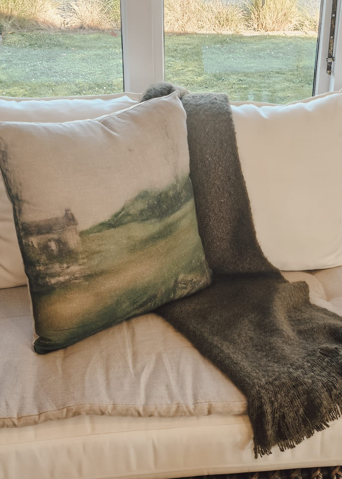 Otago Stone Cottage Printed Cushion Cover