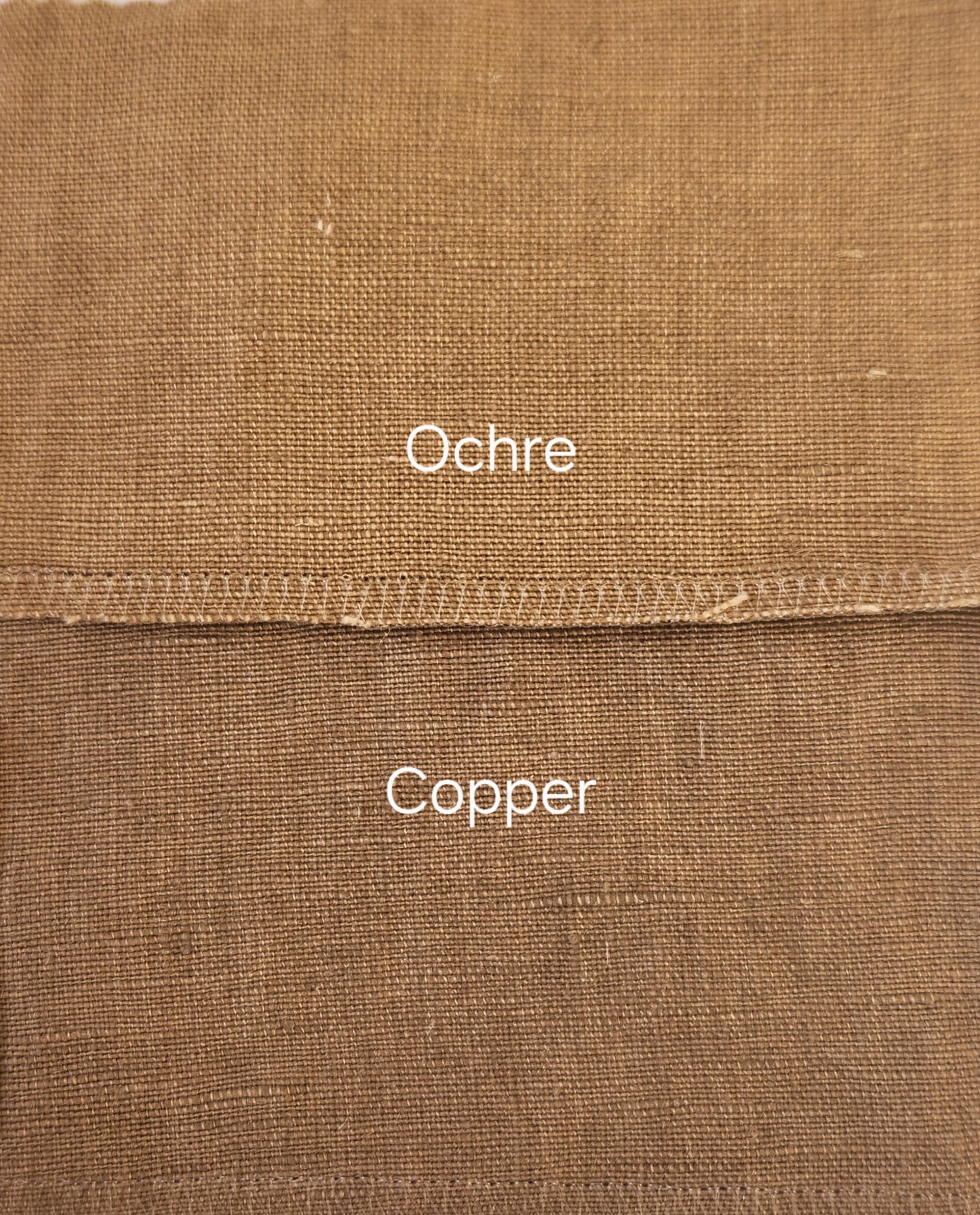 Reversible Linen Duvet Cover | Copper & Caramel