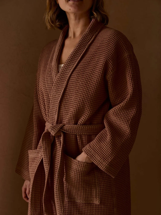 Spa Waffle Bathrobe | Rose