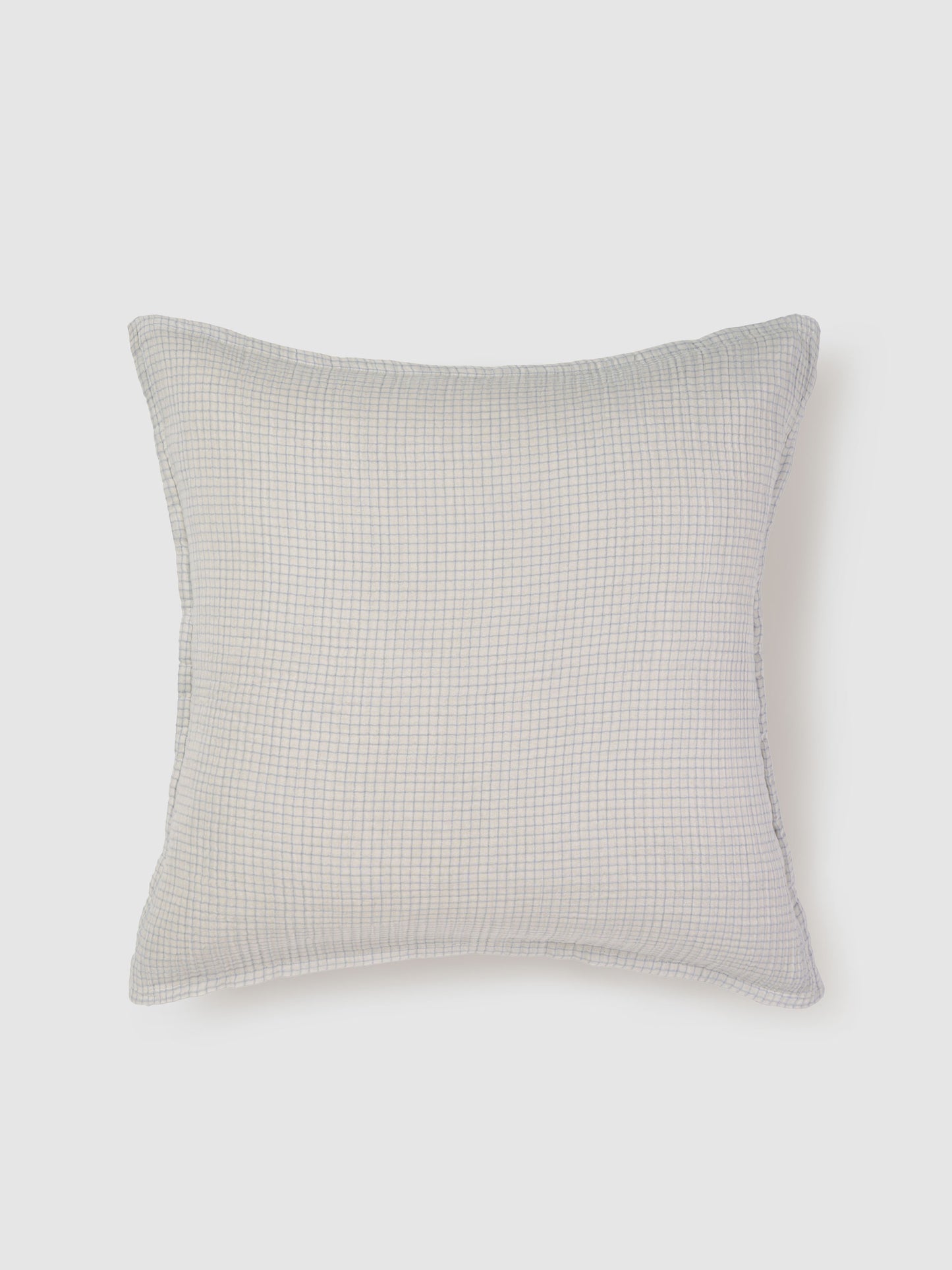 Cotton Gauze Check Duvet Set – Blue