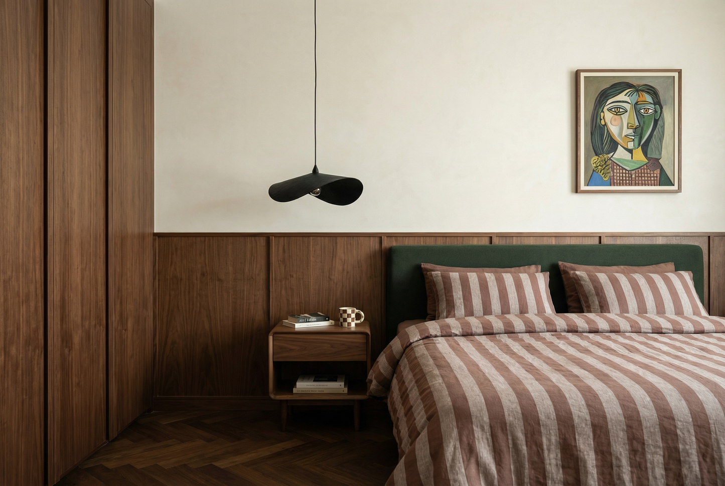 Burnt Mocha Stripe Duvet Cover - Made in New Zealand