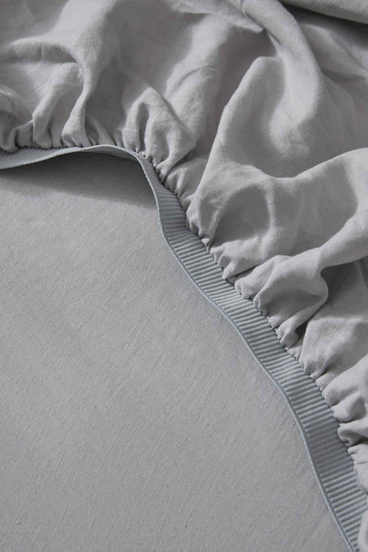 French Flax Linen Sheet Set - Silver