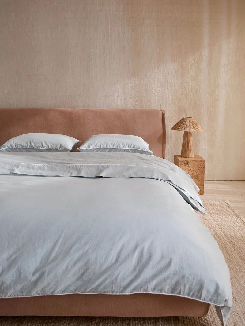 Piped Sheet Set - Sky