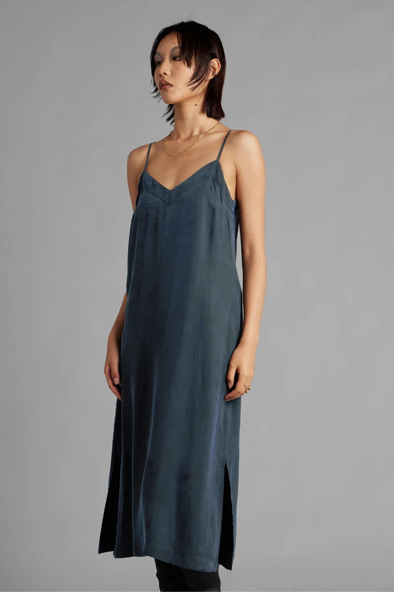Glider Midi Dress - Steel Blue