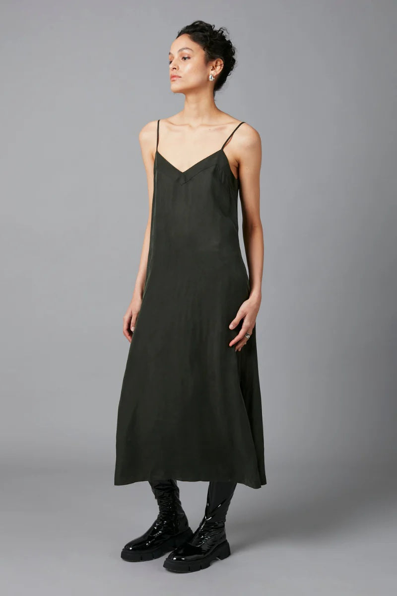 Glider Midi Dress - Dark Khaki