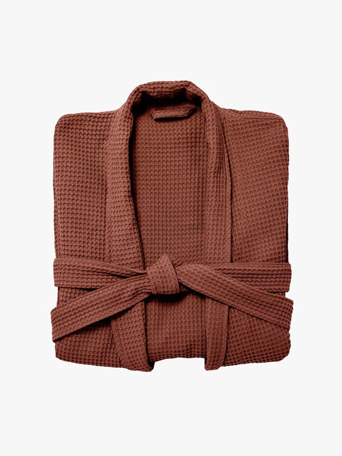 Spa Waffle Bathrobe | Terracotta