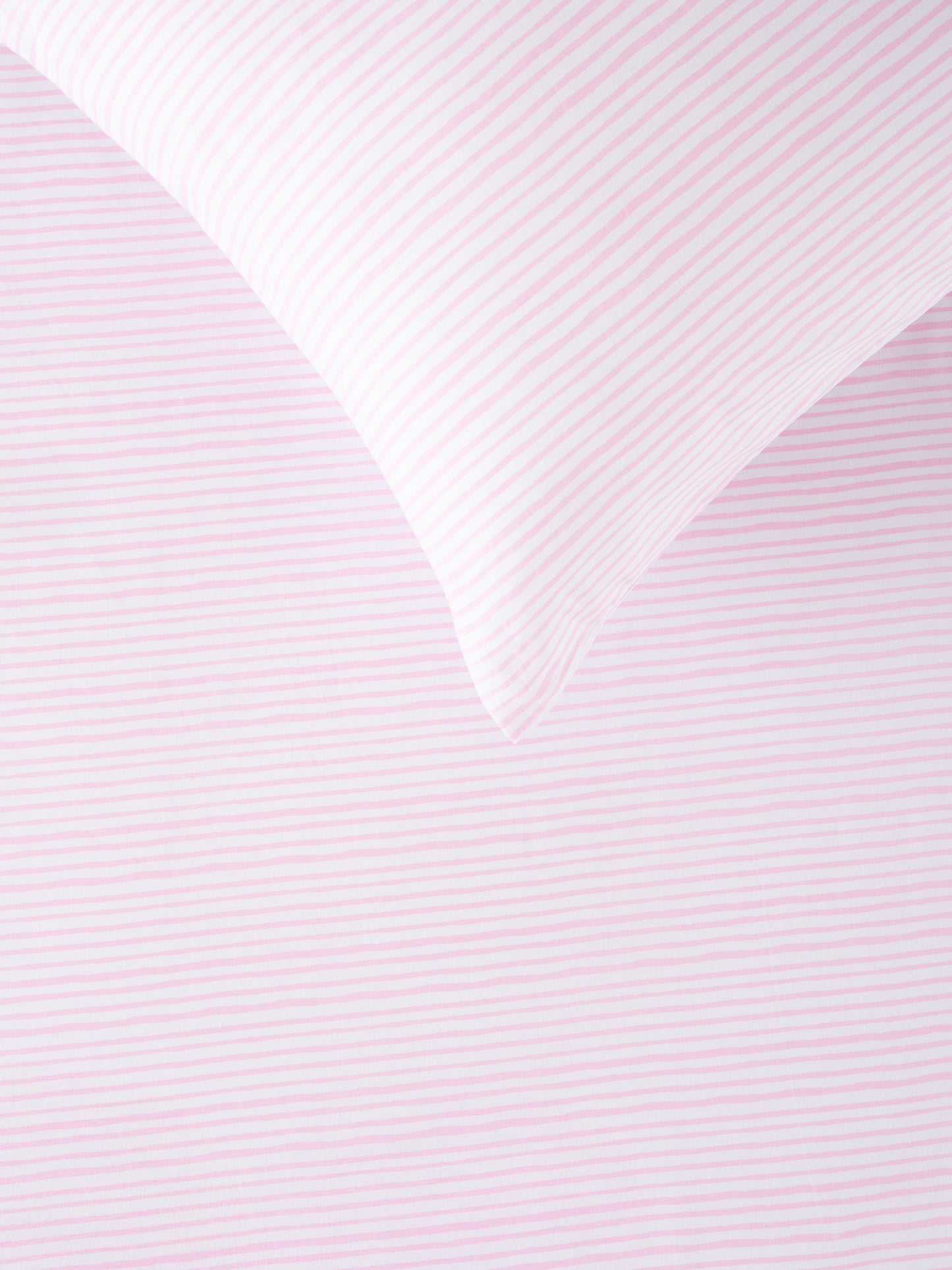 Fitted Sheet Set - Pink Scribble Stripe