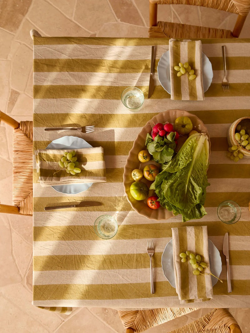 Riviera Linen Tablecloth | Pear