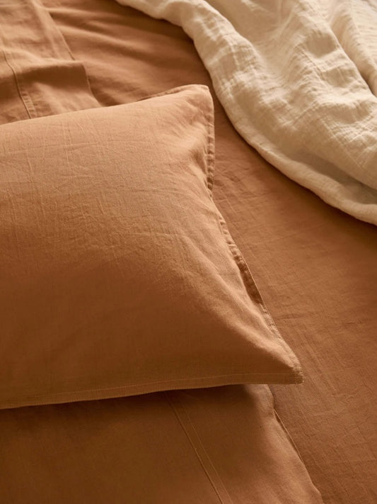 Linen & Cotton Sheet Set | Tan