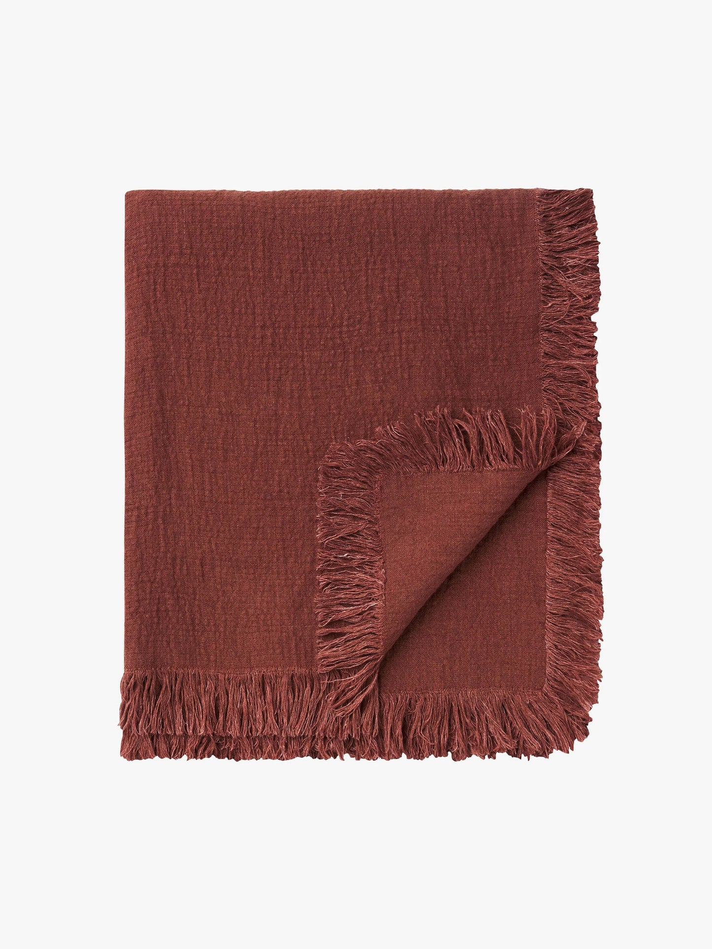 Handloomed Linen Throw - Maple