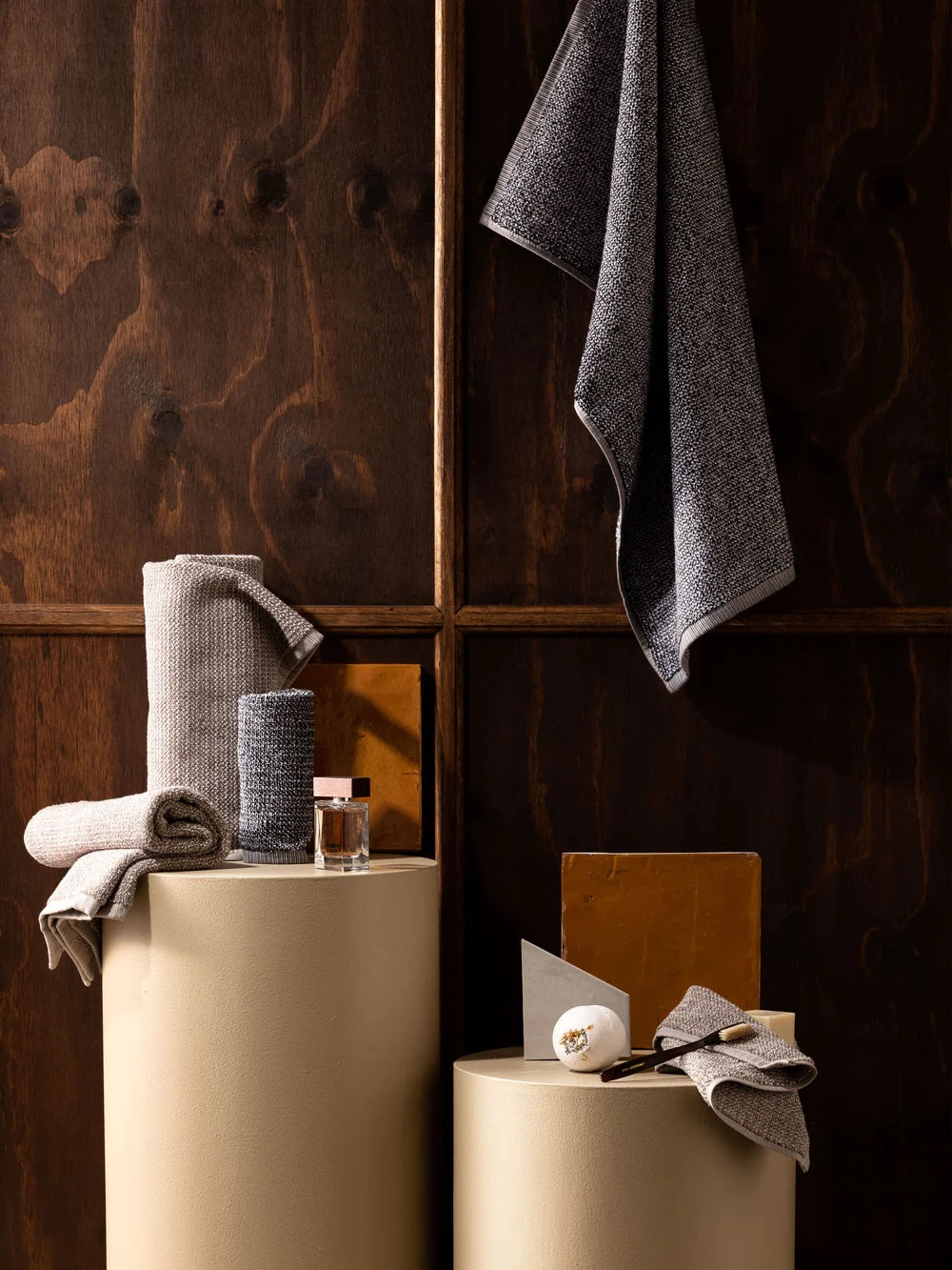 Tweed Towels | Coal