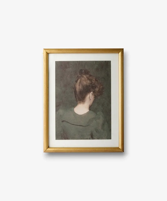 Vintage Portrait Lady in Green