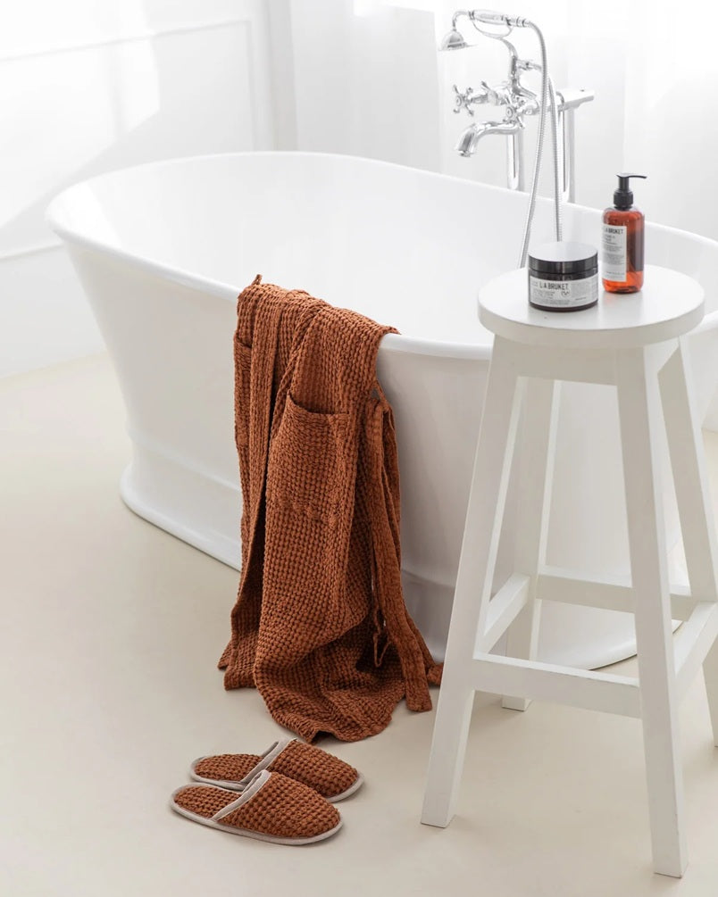 Spa Waffle Bathrobe - Cinnamon