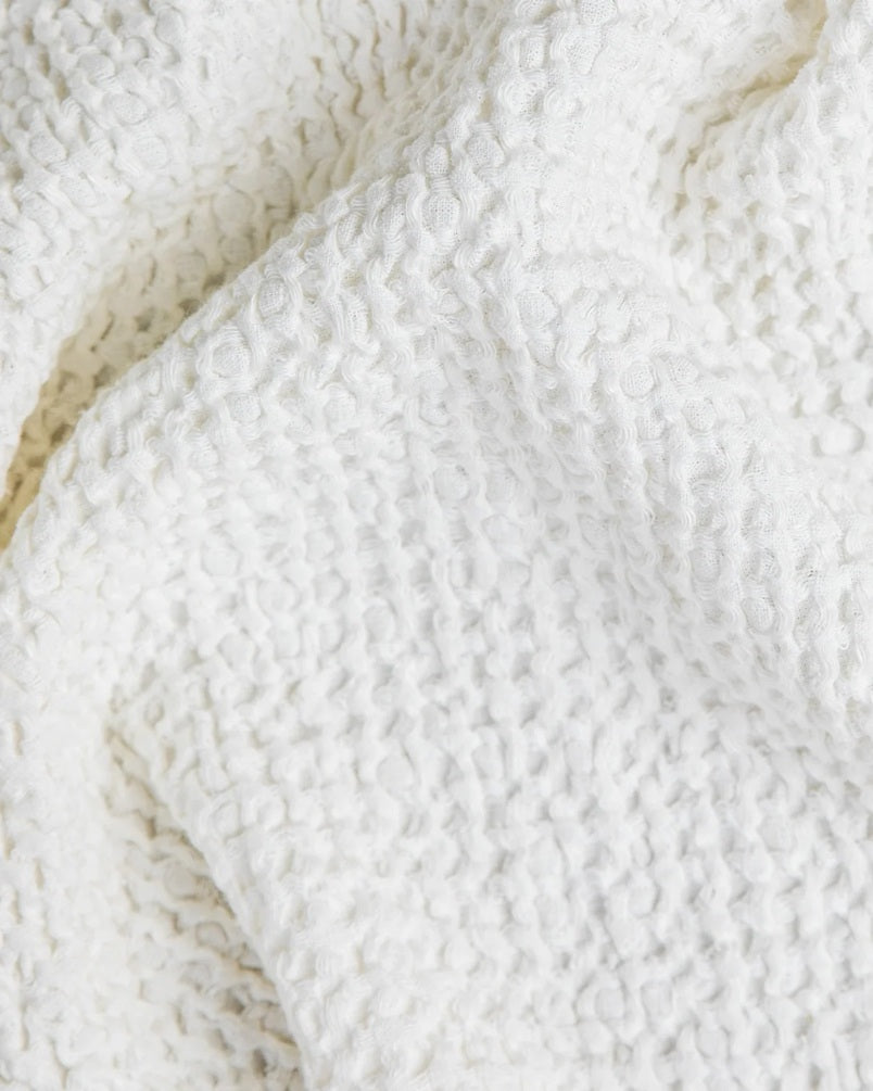 Spa Waffle Bathrobe — White