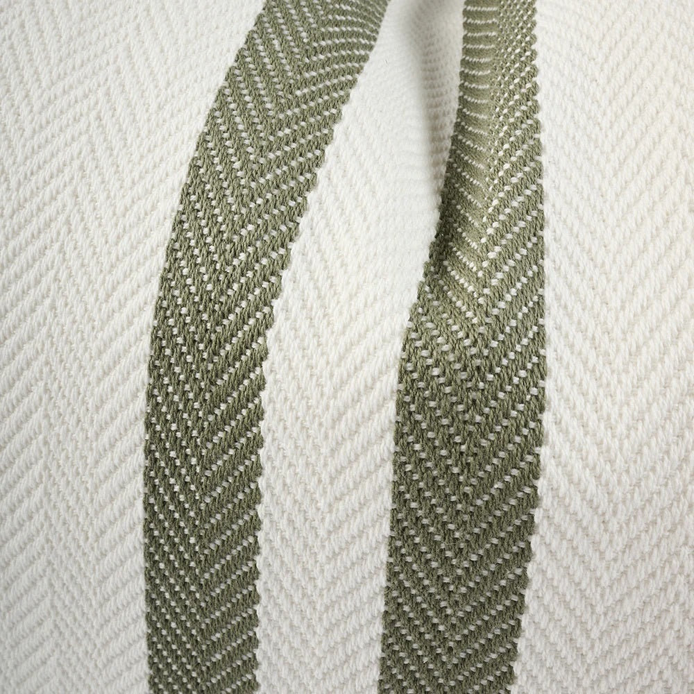 Simpatico Cushion | White & Khaki