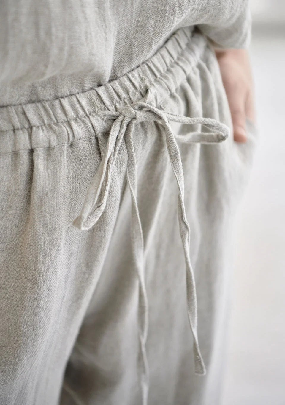 Loungewear Linen Pants | Natural