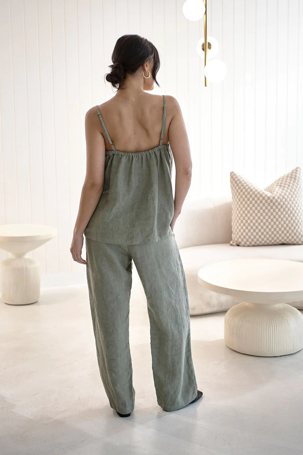 Loungewear Linen Pants | Olive
