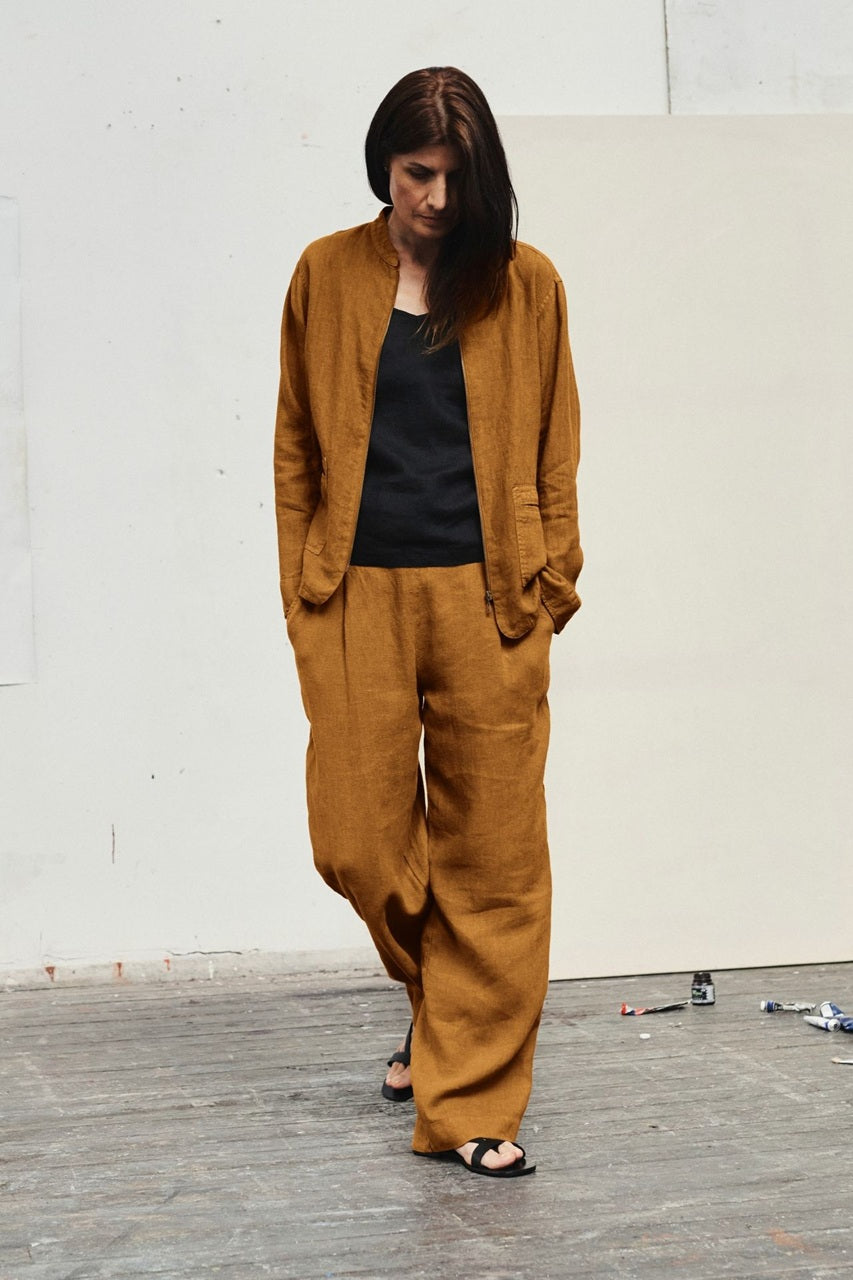 WILLOW Linen Pants - Bronze