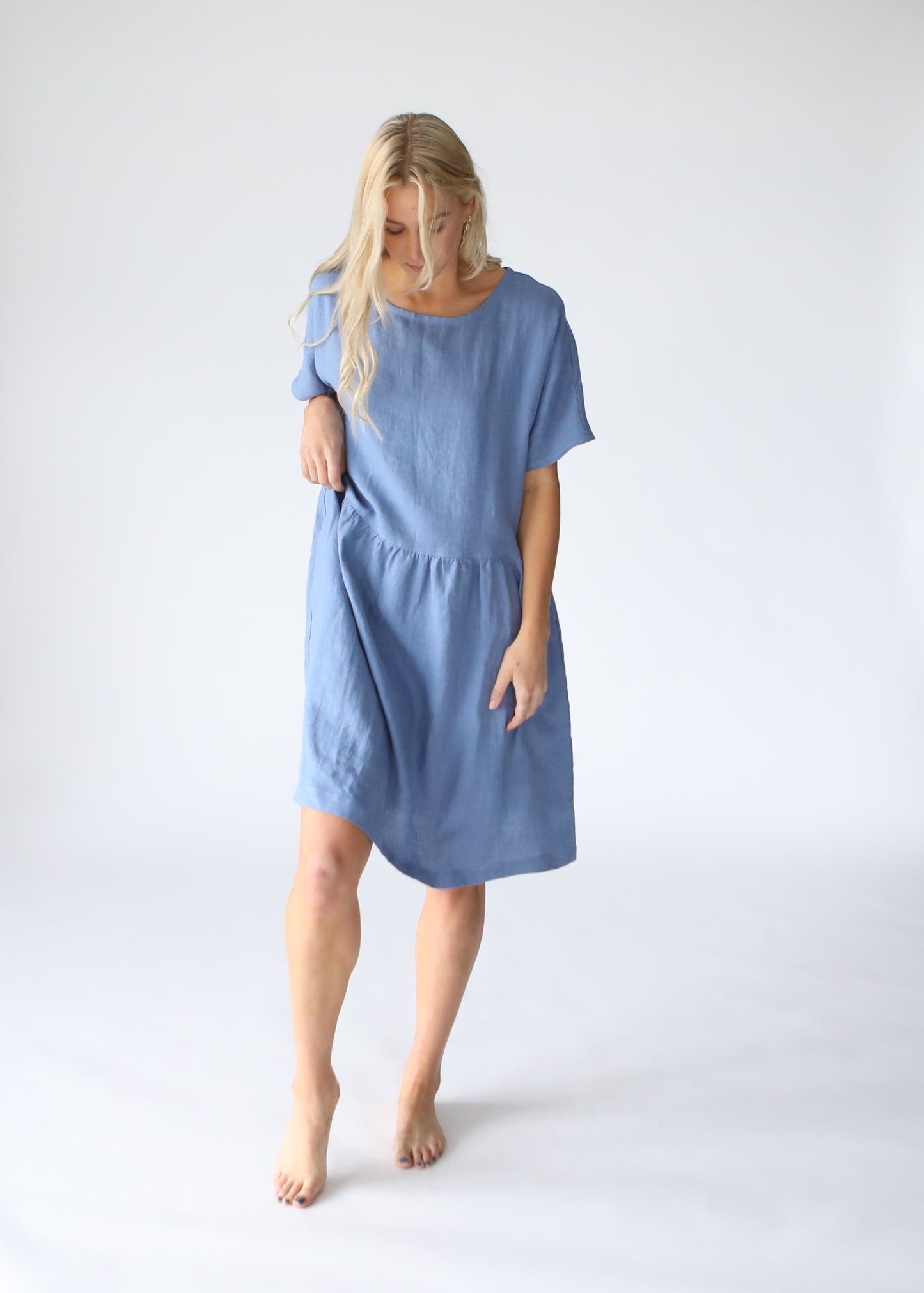 Oversized Linen Dress | Spanish Blue