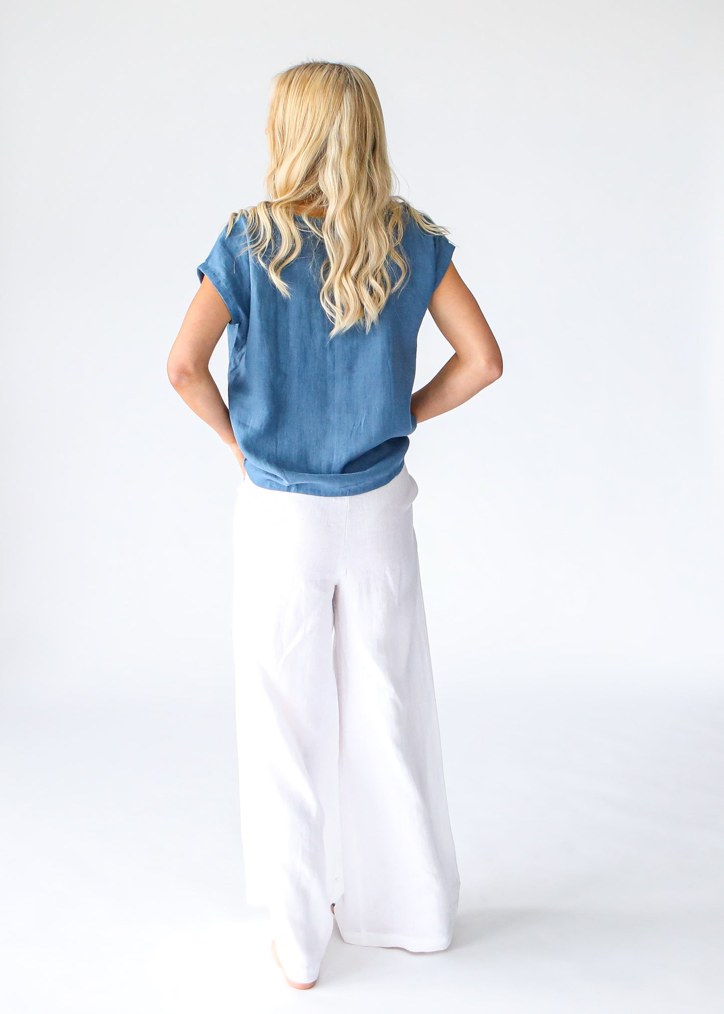 Linen T-Shirt | Blue