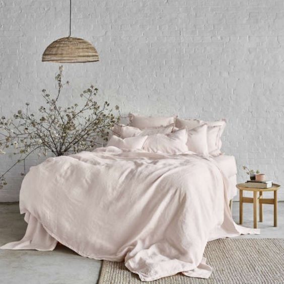 Linen Duvet Cover Set | Dusky Pink | Made In New Zealand