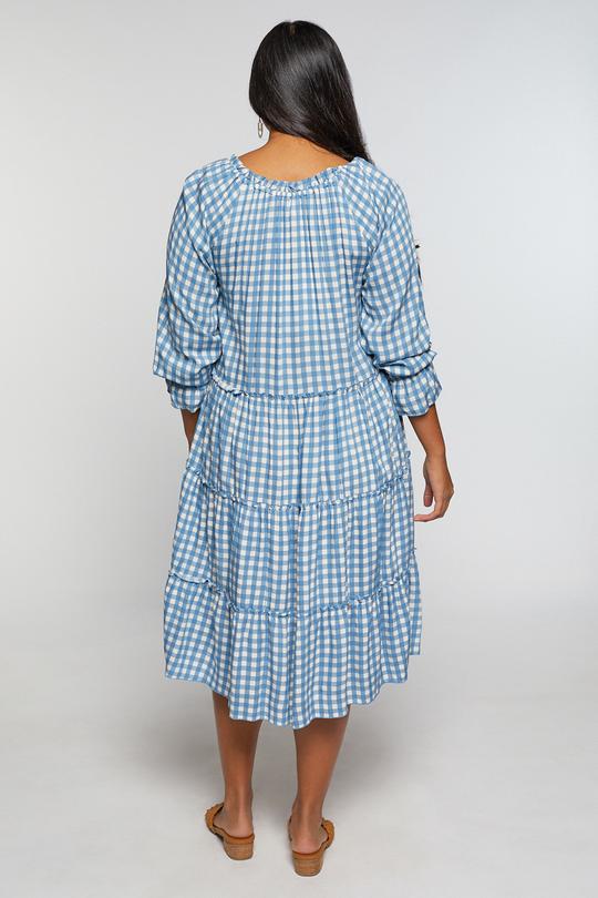 Jorja Midi Dress | Blue Gingham