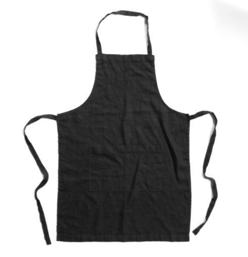 Black Linen Apron