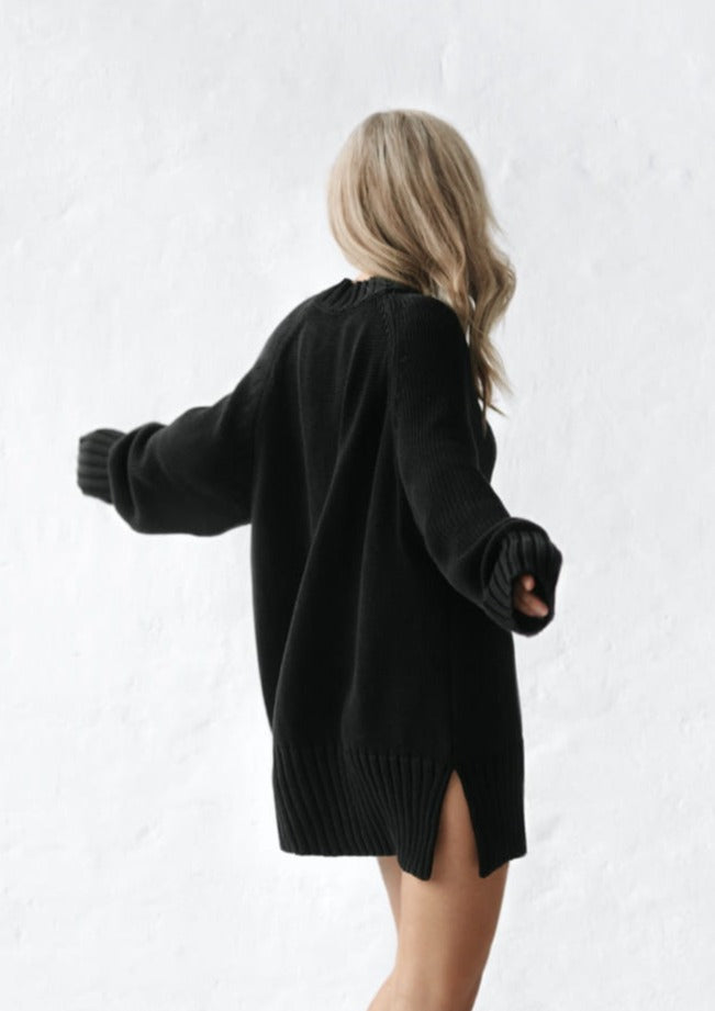 Crew Neck Sweater | Black