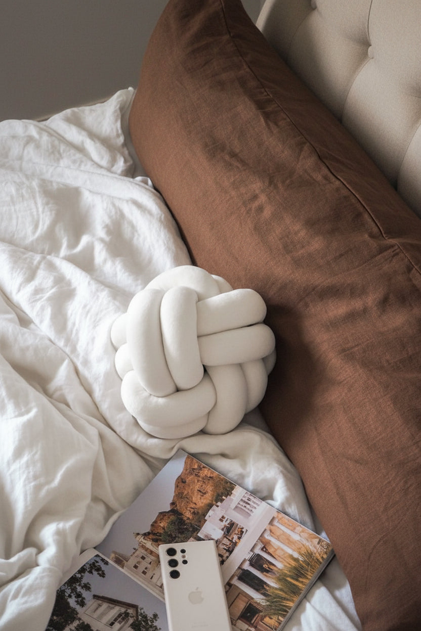 Chocolate Linen Body Pillow | Made In New Zealand