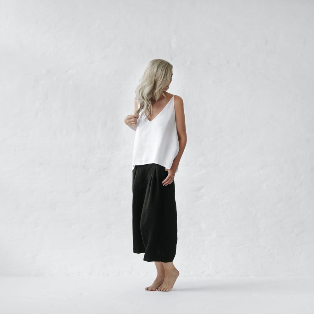 Kumiko Linen Pants | Black